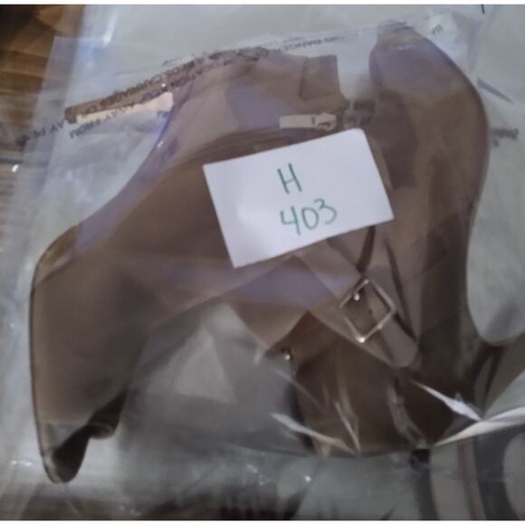 🎉[H403] Marc Fisher Tan Peep Toe Zip Ankle High Heel Booties, Woman's Size 7M - Picture 9 of 9